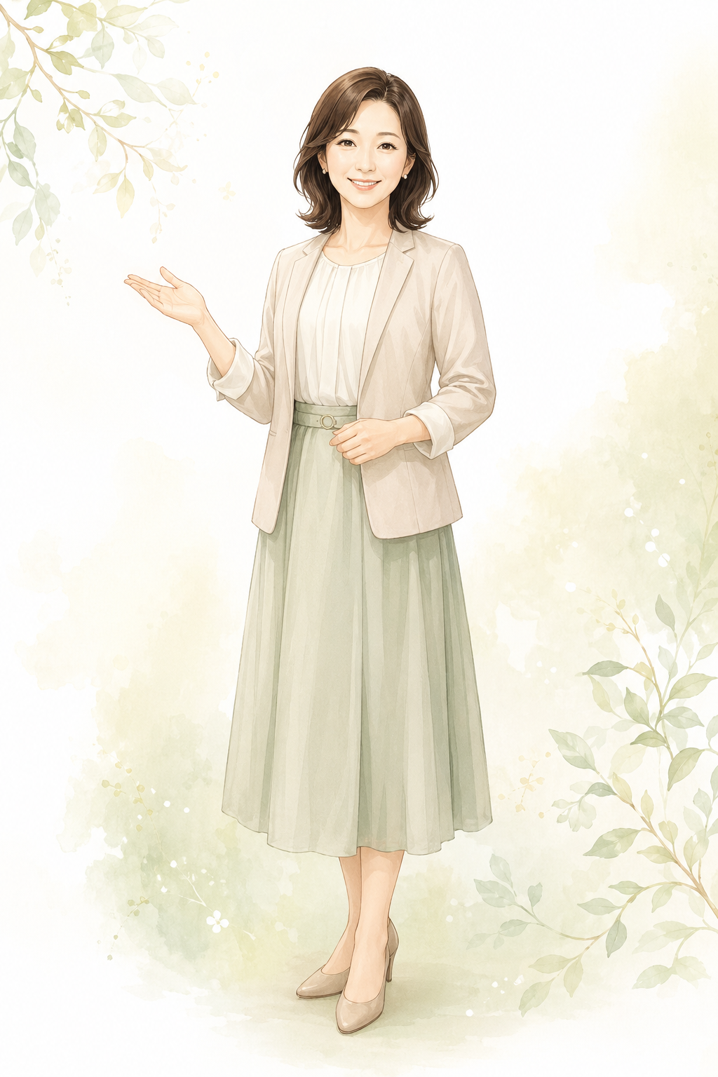 終活 良子の案内人イラスト立ち絵